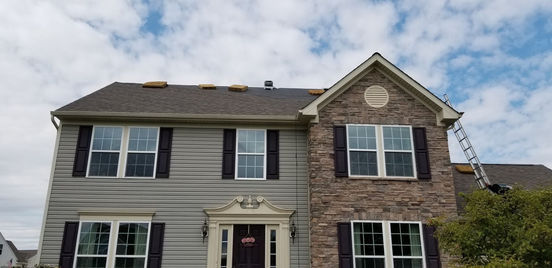 Roof replacement on a home in Brecksville, Ohio